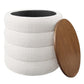 Modway Mezzo Round Boucle Fabric Storage Ottoman FredCo