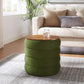 Modway Mezzo Round Performance Velvet Storage Ottoman FredCo