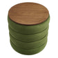 Modway Mezzo Round Performance Velvet Storage Ottoman FredCo