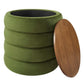 Modway Mezzo Round Performance Velvet Storage Ottoman FredCo