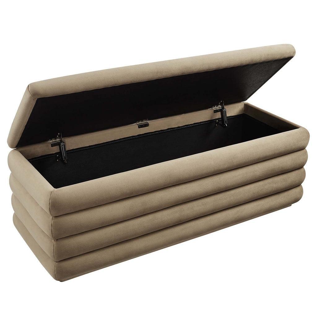 Modway Mezzo Upholstered Performance Velvet Storage Bench FredCo