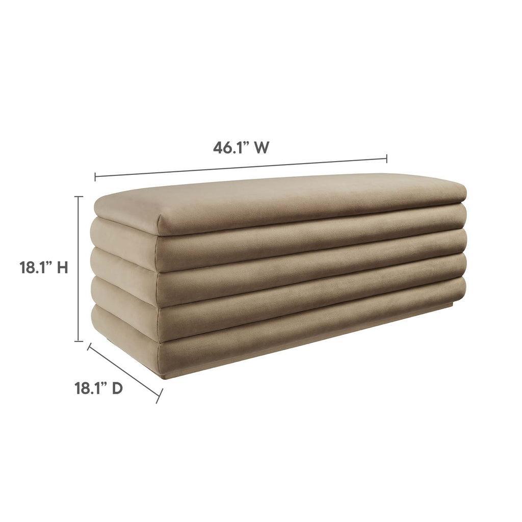 Modway Mezzo Upholstered Performance Velvet Storage Bench FredCo