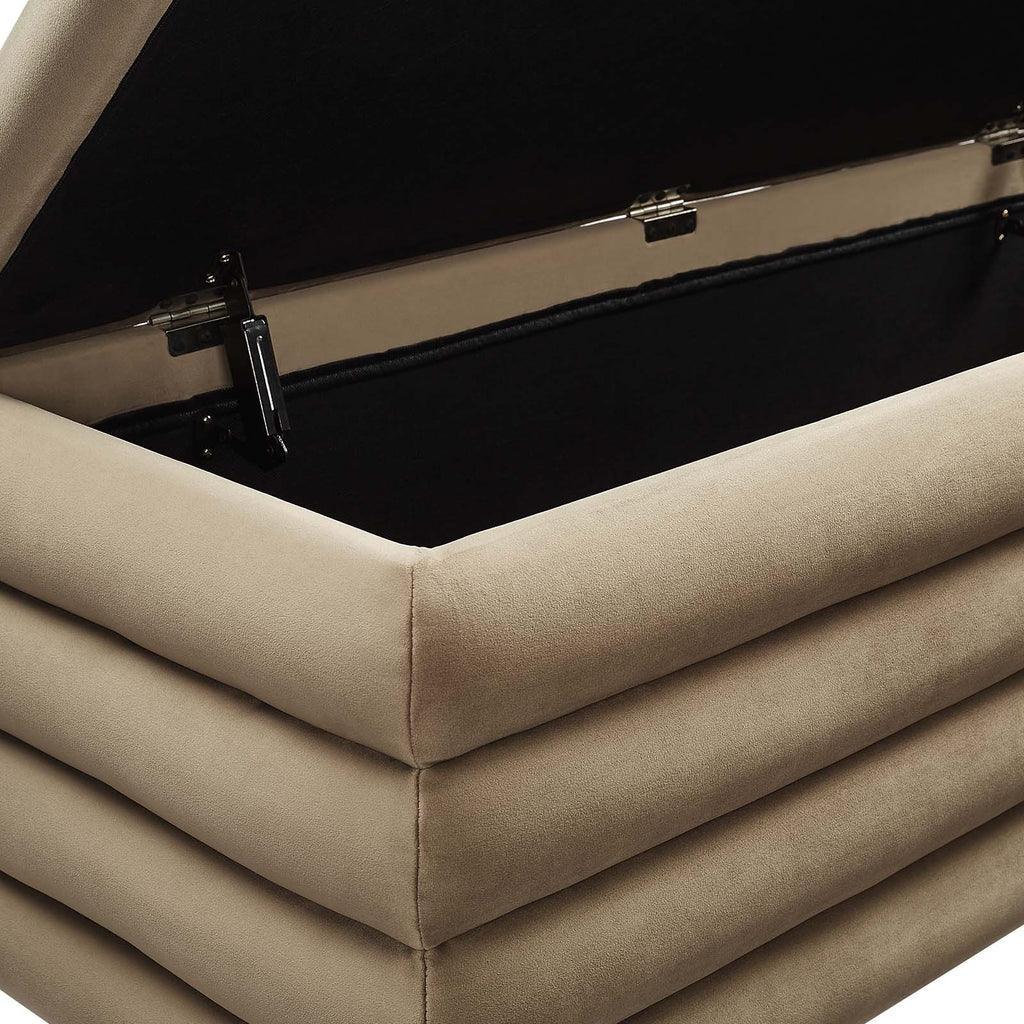 Modway Mezzo Upholstered Performance Velvet Storage Bench FredCo