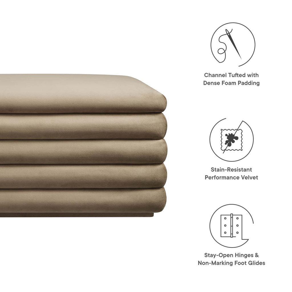 Modway Mezzo Upholstered Performance Velvet Storage Bench FredCo