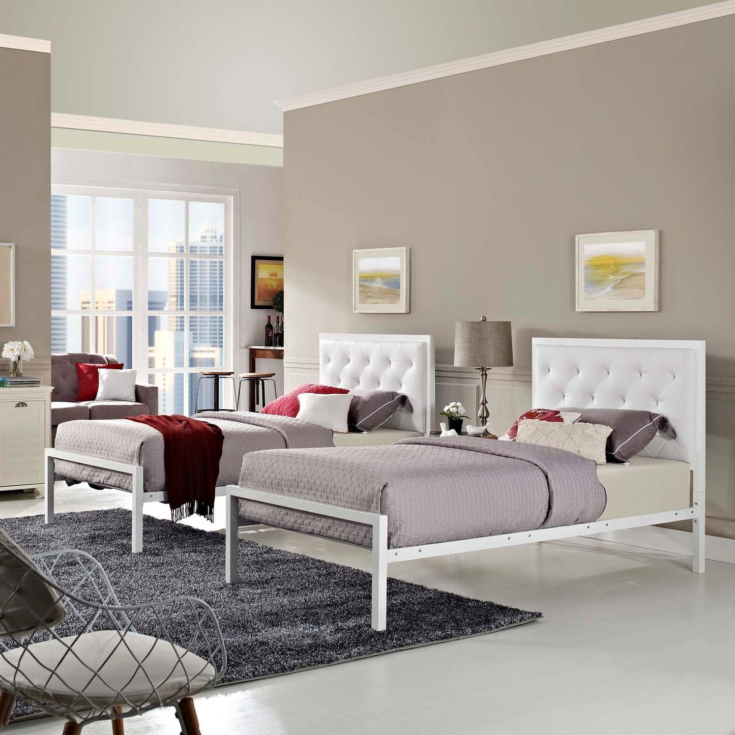 Modway Mia Twin Vinyl Bed FredCo