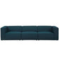 Modway Mingle 3 Piece Upholstered Fabric Sectional Sofa Set FredCo