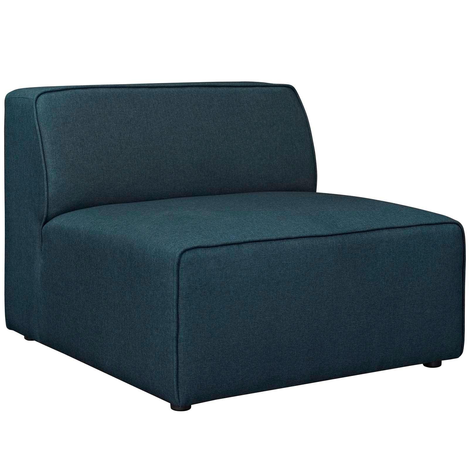 Modway Mingle 5 Piece Upholstered Fabric Armless Sectional Sofa Set FredCo
