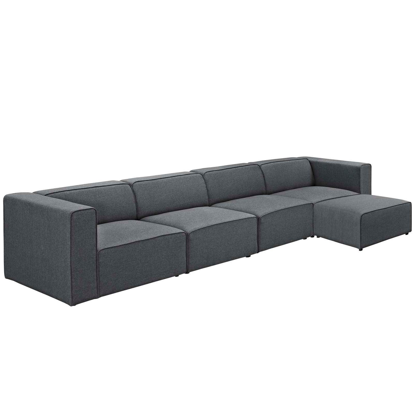 Modway Mingle 5 Piece Upholstered Fabric Sectional Sofa Set, EEI-2833 FredCo