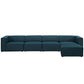 Modway Mingle 5 Piece Upholstered Fabric Sectional Sofa Set, EEI-2833 FredCo
