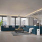 Modway Mingle 7 Piece Upholstered Fabric Sectional Sofa Set FredCo