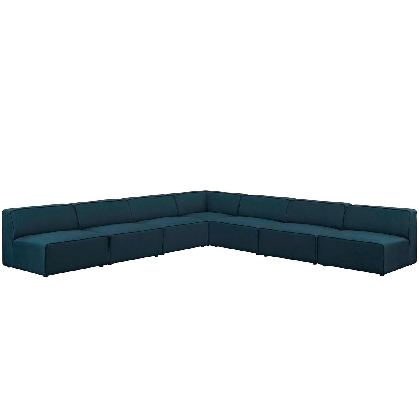 Modway Mingle 7 Piece Upholstered Fabric Sectional Sofa Set, EEI-2841 FredCo