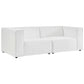 Modway Mingle Vegan Leather 2-Piece Sectional Sofa Loveseat FredCo