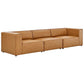 Modway Mingle Vegan Leather 3-Piece Sectional Sofa FredCo