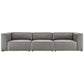 Modway Mingle Vegan Leather 3-Piece Sectional Sofa FredCo