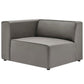 Modway Mingle Vegan Leather 3-Piece Sectional Sofa FredCo