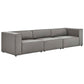 Modway Mingle Vegan Leather 3-Piece Sectional Sofa FredCo