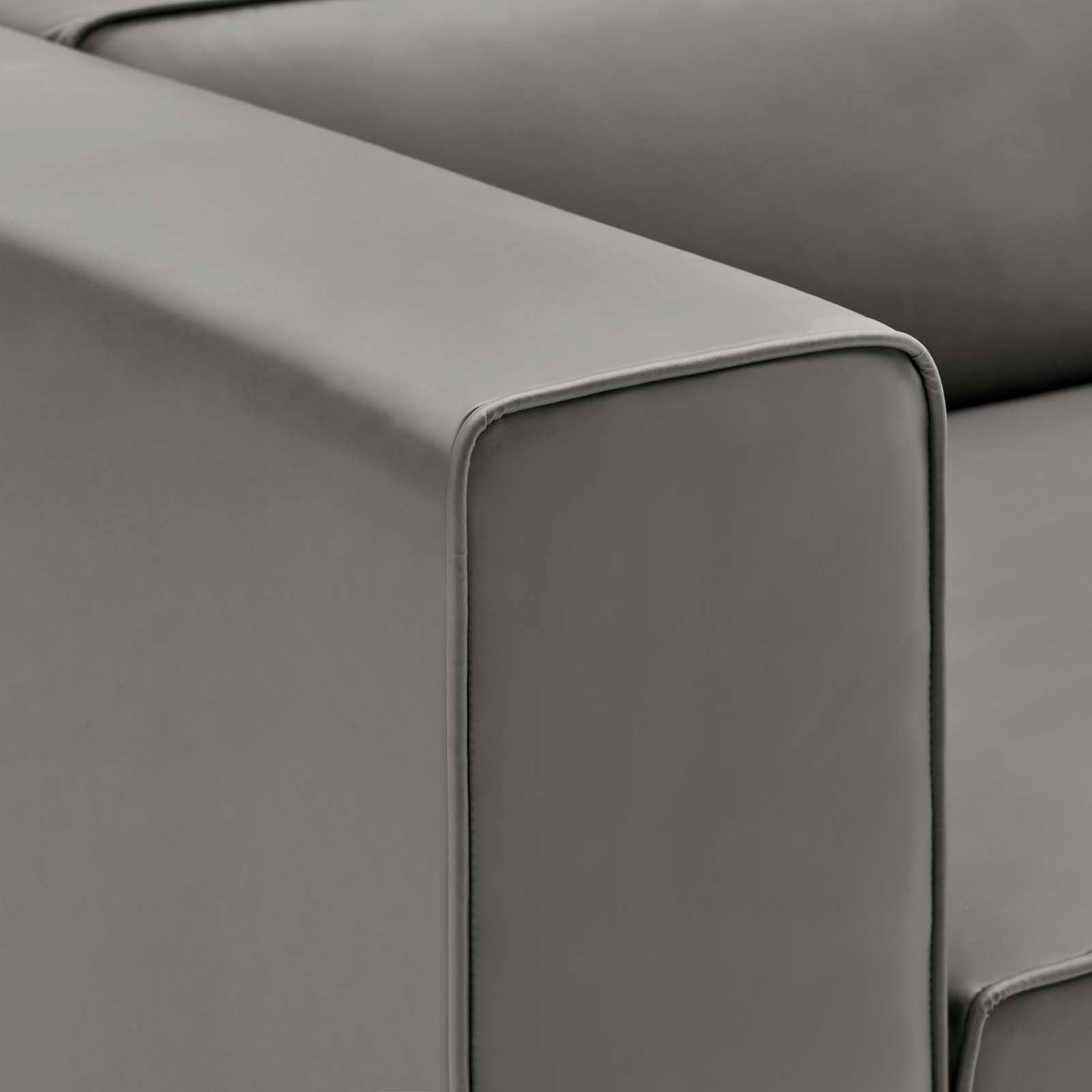 Modway Mingle Vegan Leather 4-Piece Sectional Sofa FredCo