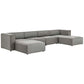 Modway Mingle Vegan Leather 4-Piece Sofa and 2 Ottomans Set FredCo