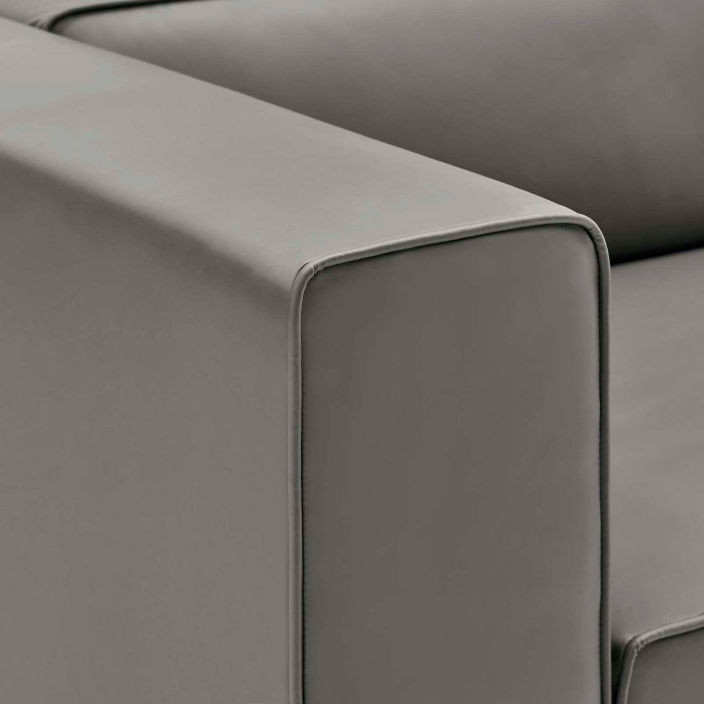 Modway Mingle Vegan Leather 4-Piece Sofa and 2 Ottomans Set FredCo