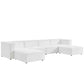 Modway Mingle Vegan Leather 4-Piece Sofa and 2 Ottomans Set FredCo