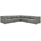 Modway Mingle Vegan Leather 5-Piece Sectional Sofa FredCo