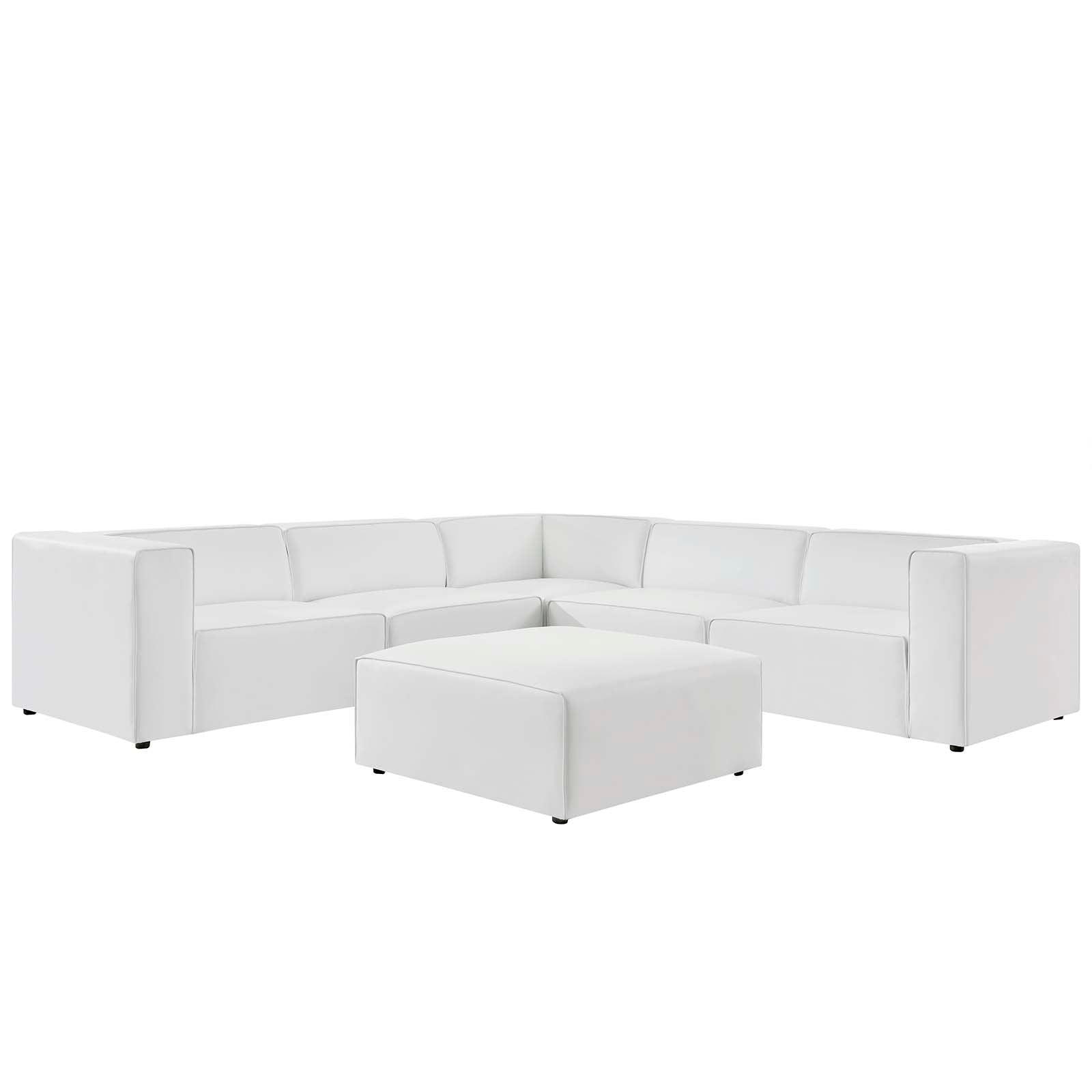 Modway Mingle Vegan Leather 6-Piece Furniture Set FredCo