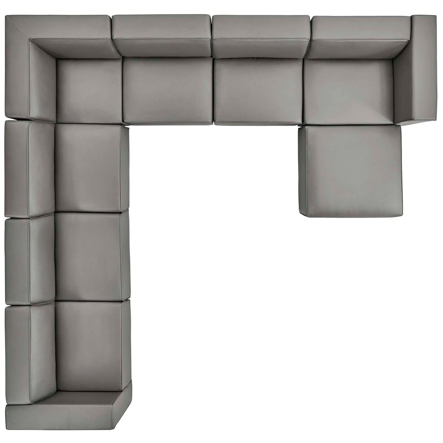 Modway Mingle Vegan Leather 8-Piece Sectional Sofa Set FredCo