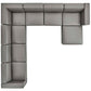 Modway Mingle Vegan Leather 8-Piece Sectional Sofa Set FredCo