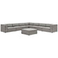 Modway Mingle Vegan Leather 8-Piece Sectional Sofa Set FredCo