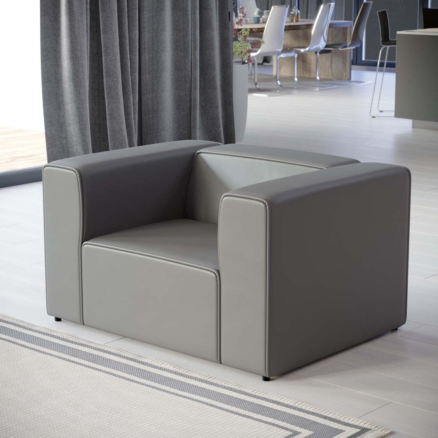 Modway Mingle Vegan Leather Armchair FredCo