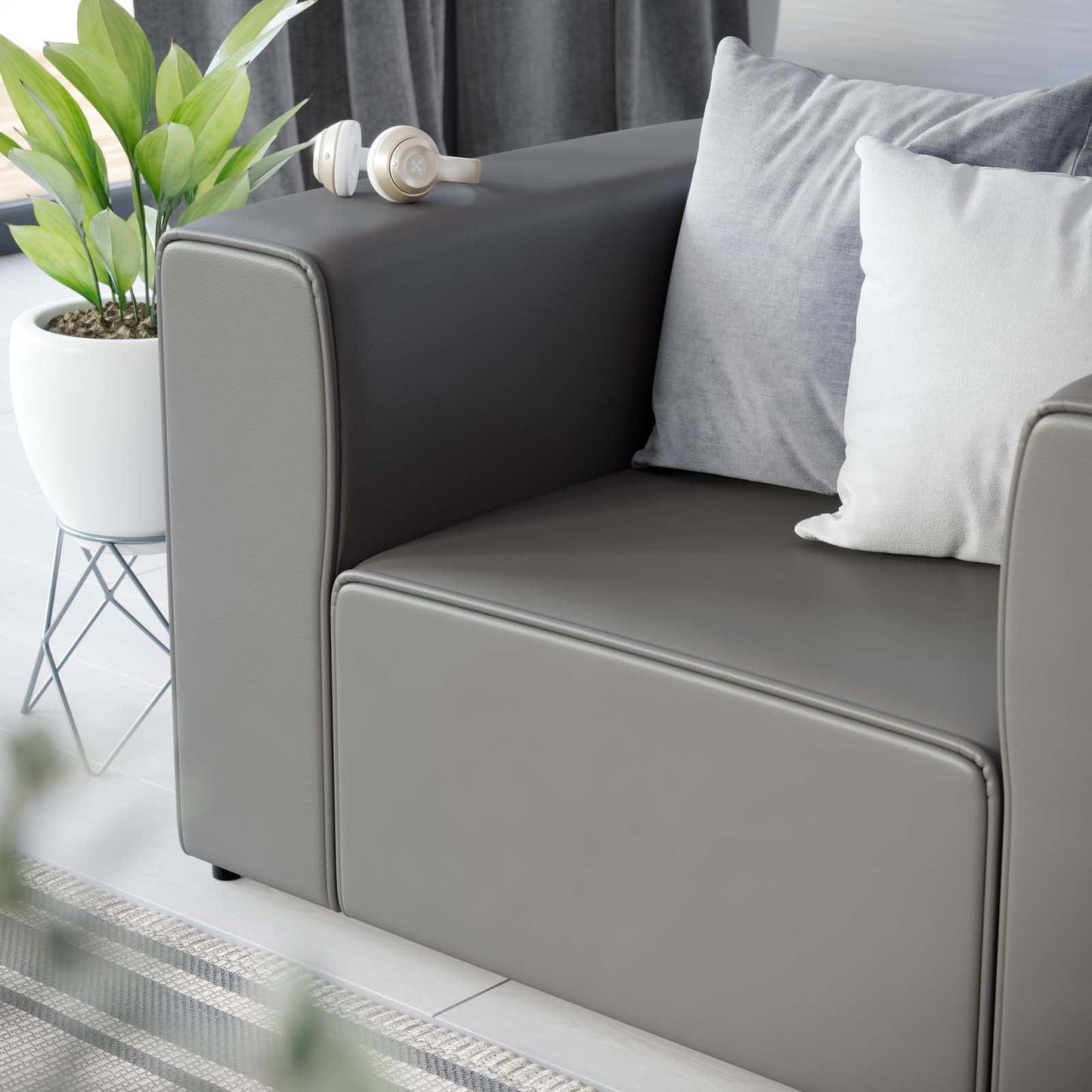 Modway Mingle Vegan Leather Armchair FredCo