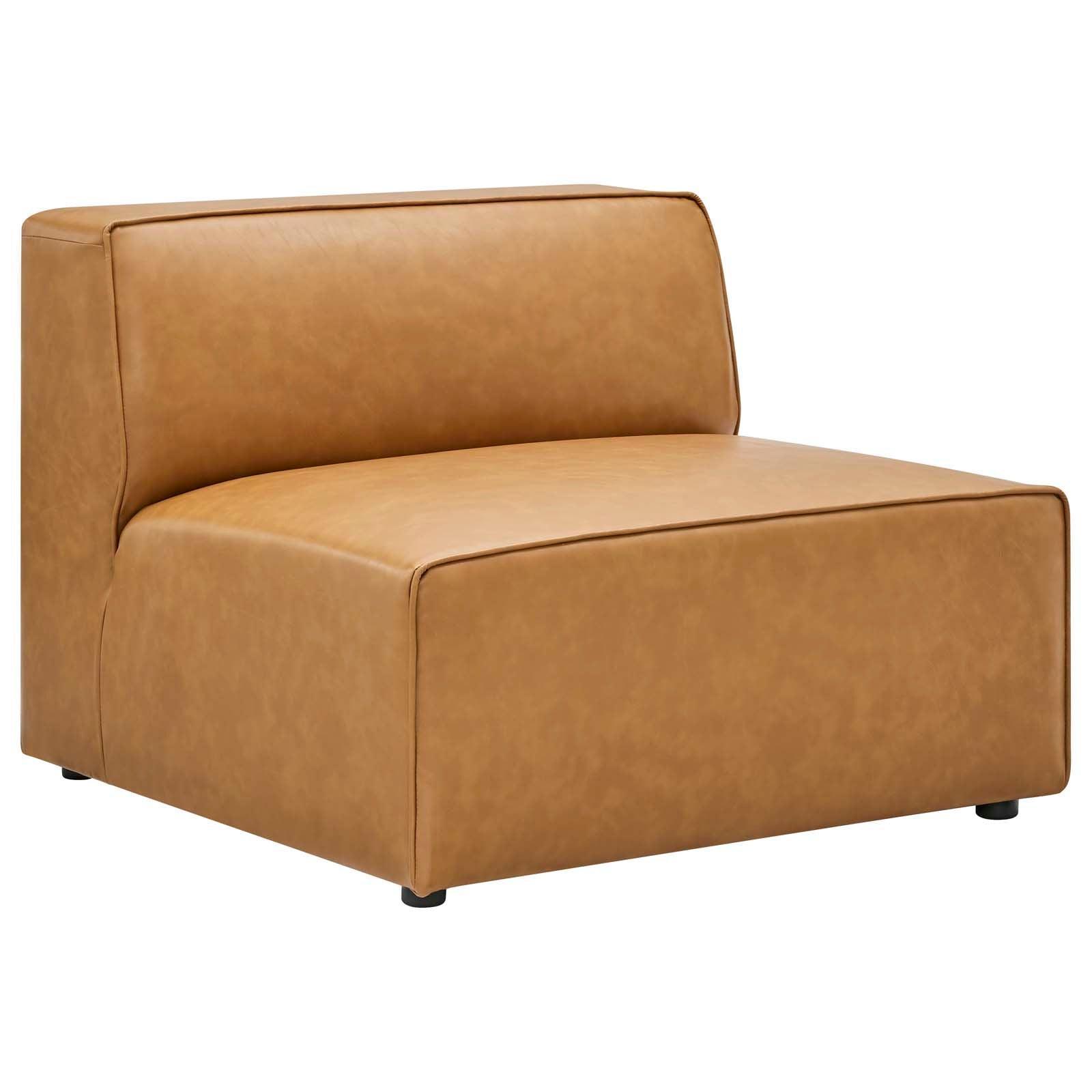 Modway Mingle Vegan Leather Armless Chair FredCo