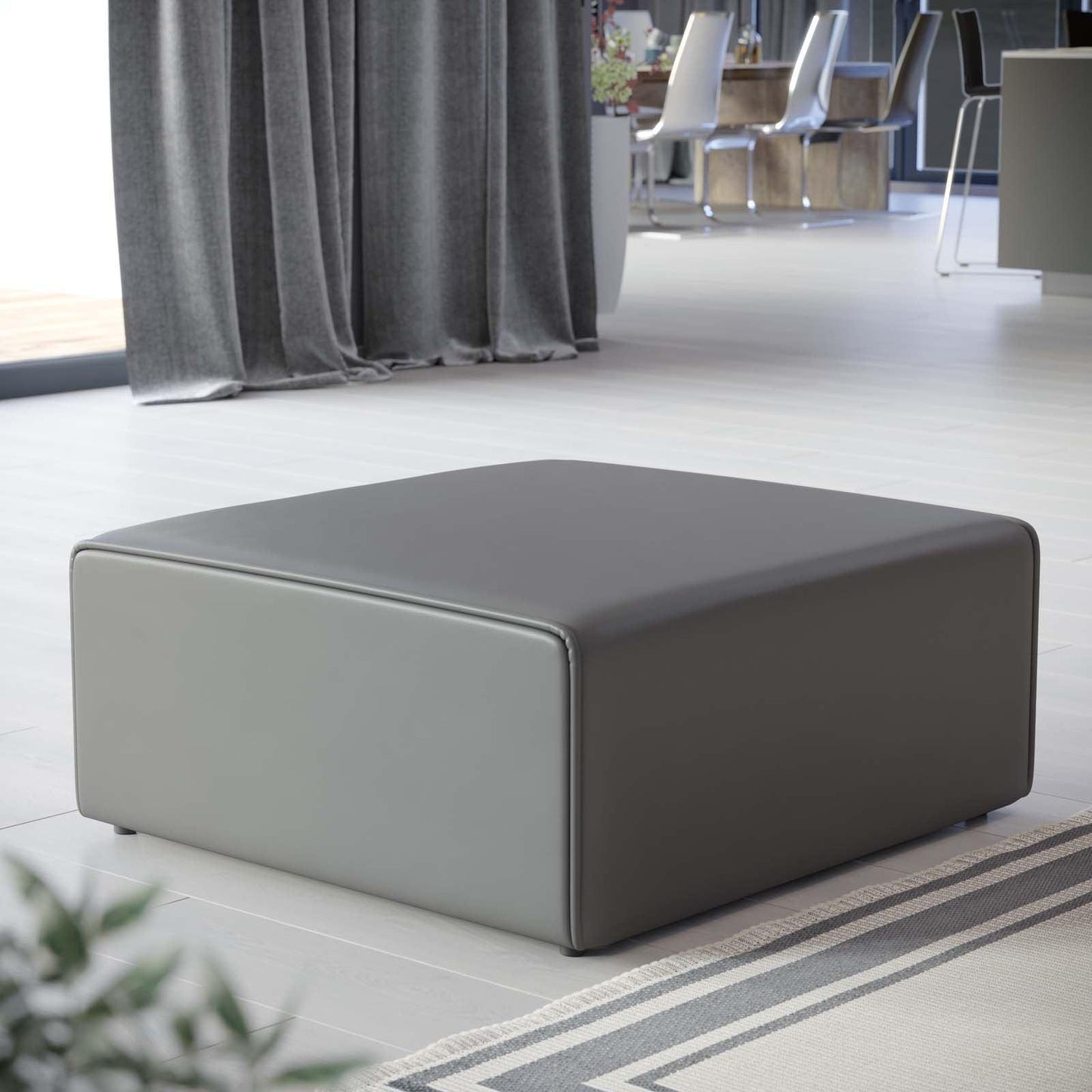 Modway Mingle Vegan Leather Ottoman FredCo