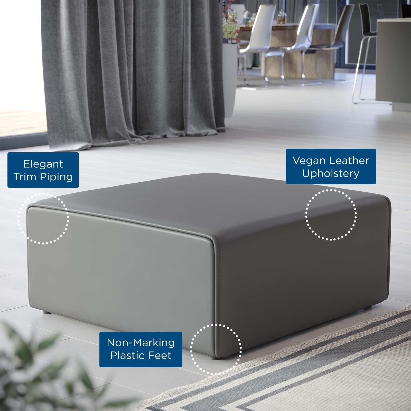 Modway Mingle Vegan Leather Ottoman FredCo