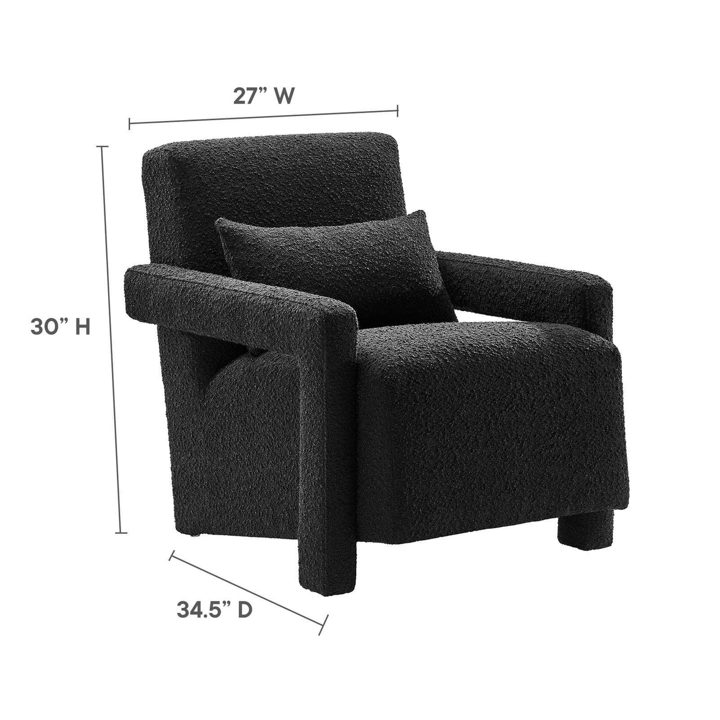 Modway Mirage Boucle Upholstered Armchair, EEI-6475 FredCo