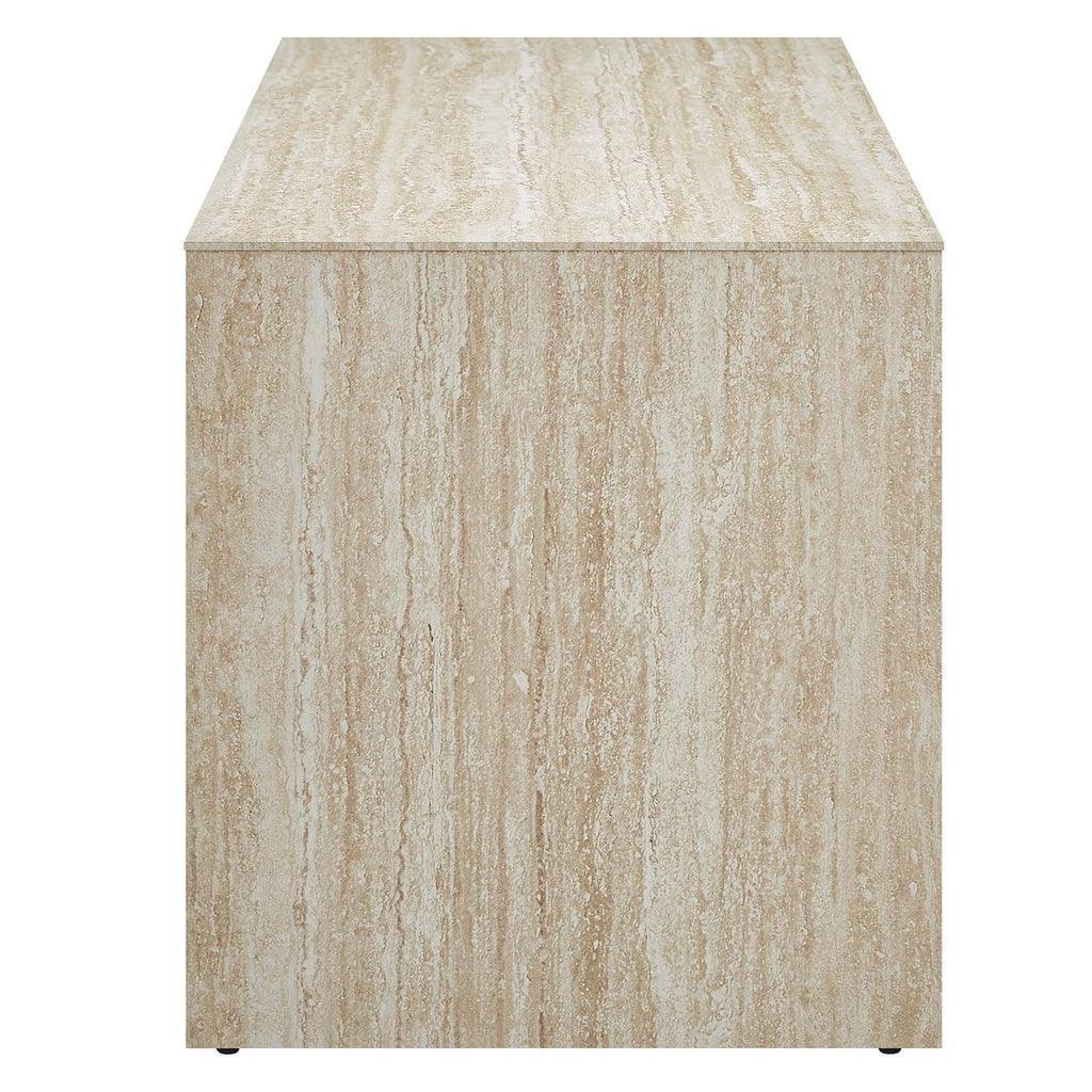 Modway Mirella 53.5” Faux Travertine Bench FredCo