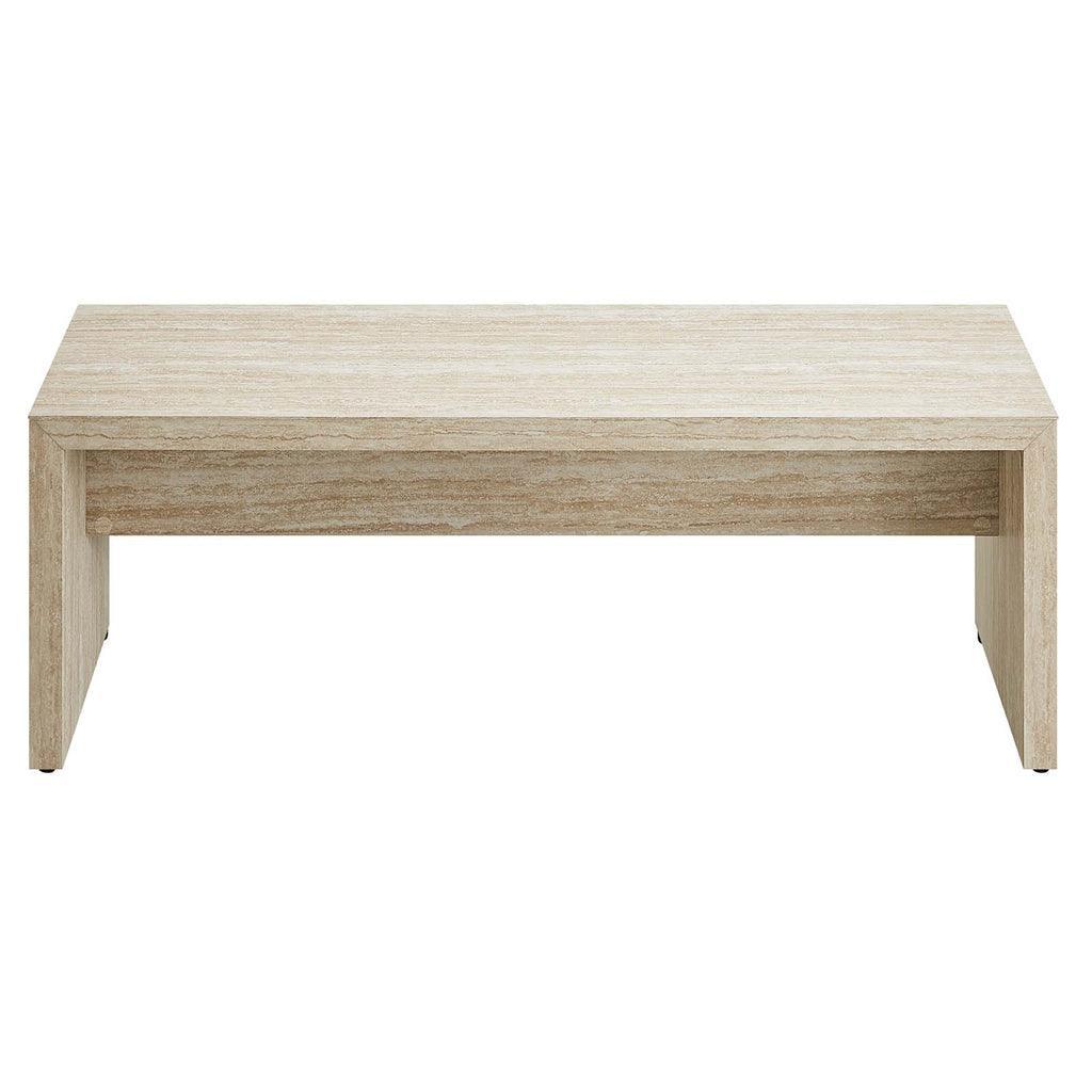 Modway Mirella 53.5” Faux Travertine Bench FredCo