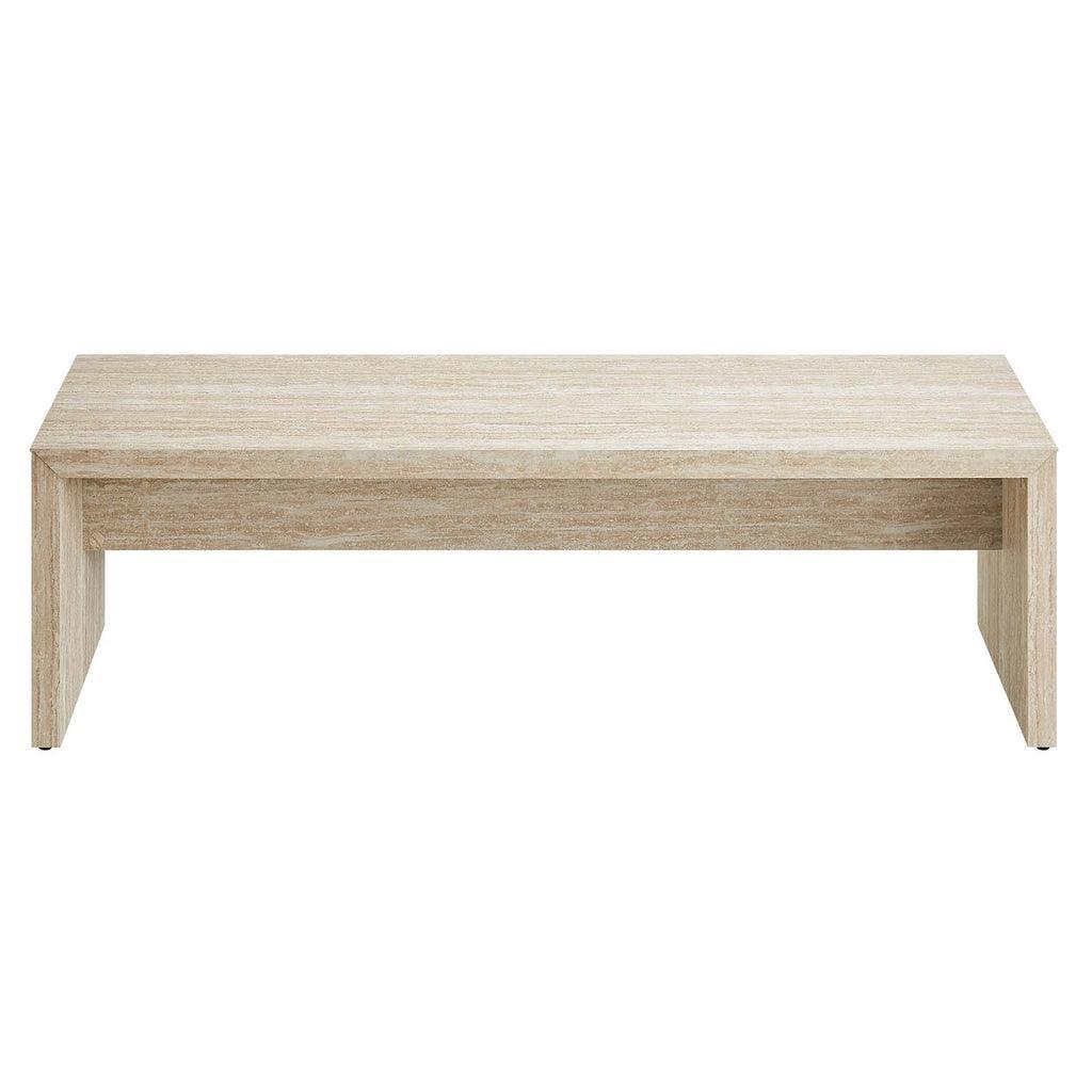 Modway Mirella 62" Faux Travertine Long Bench FredCo