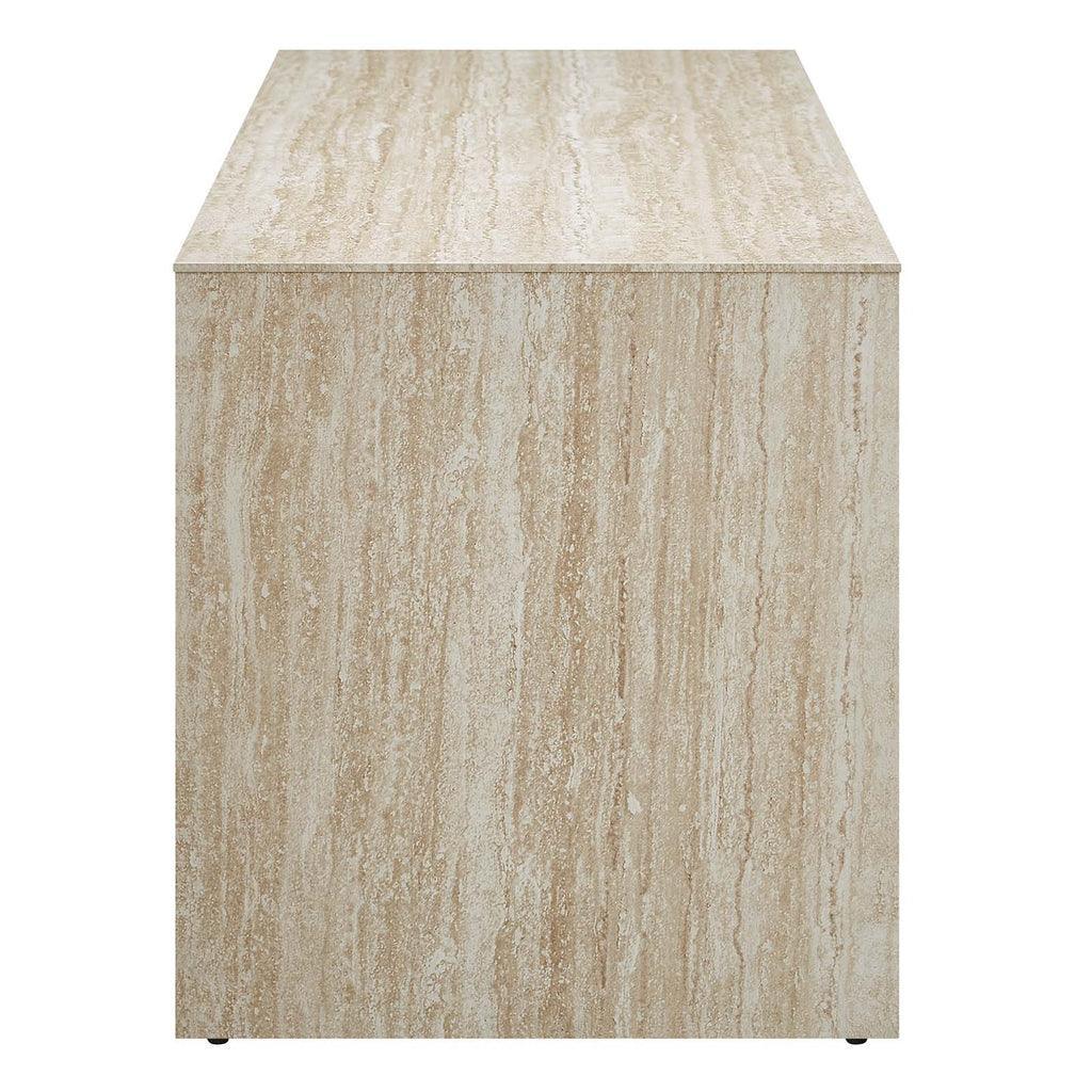 Modway Mirella 62" Faux Travertine Long Bench FredCo