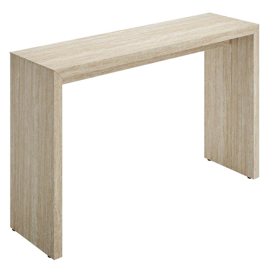 Modway Mirella Faux Travertine Console Table FredCo