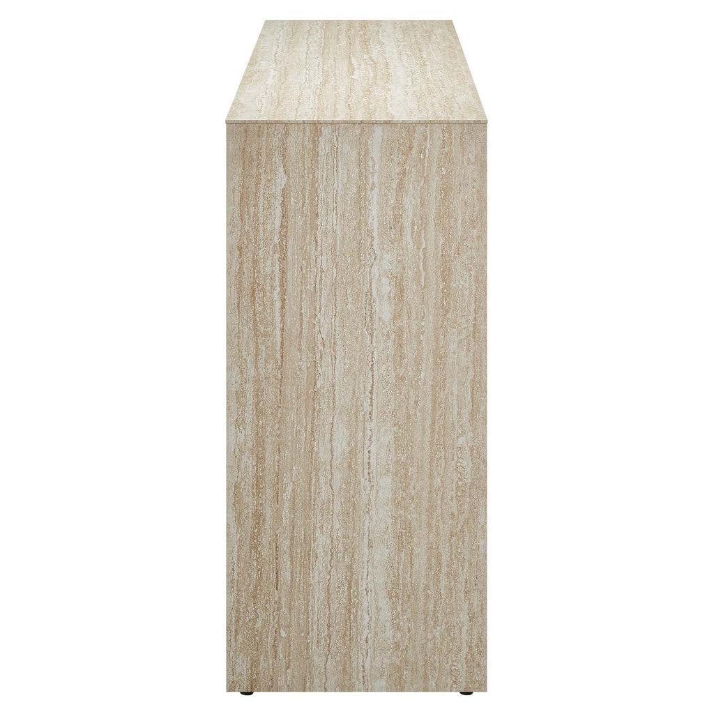 Modway Mirella Faux Travertine Console Table FredCo