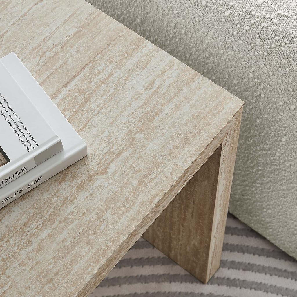 Modway Mirella Faux Travertine Side Table FredCo