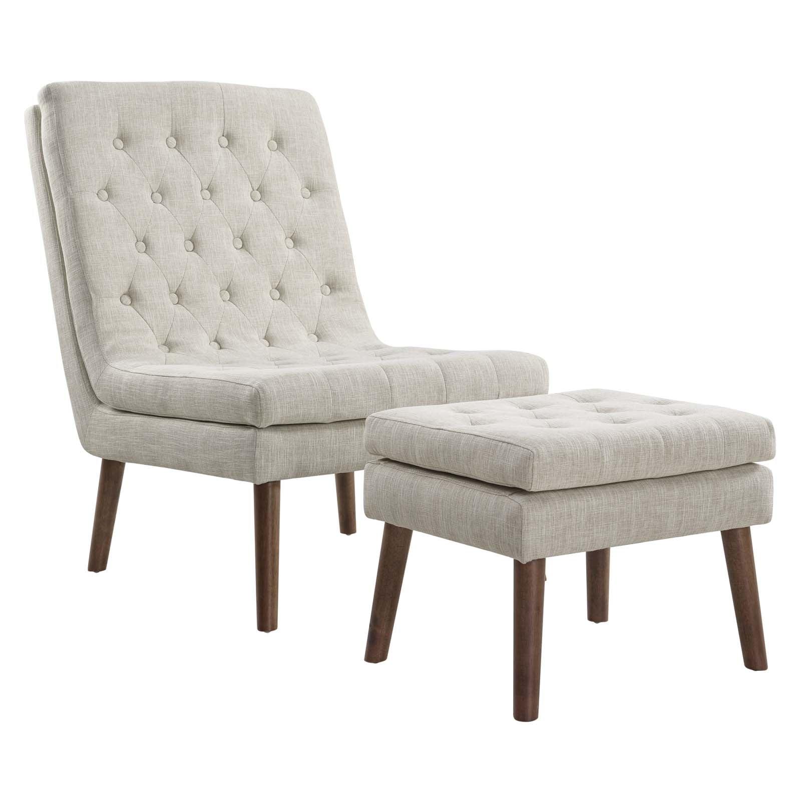 Modway Modify Upholstered Lounge Chair and Ottoman FredCo