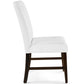 Modway Motivate Channel Tufted Upholstered Faux Leather Dining Chair Set of 2 FredCo