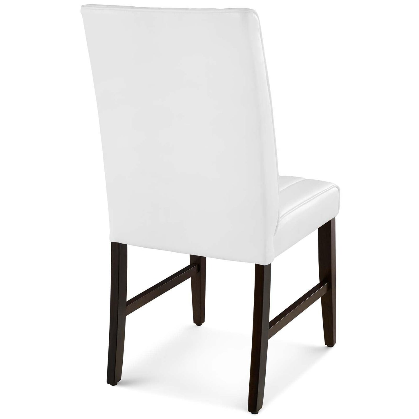 Modway Motivate Channel Tufted Upholstered Faux Leather Dining Chair Set of 2 FredCo