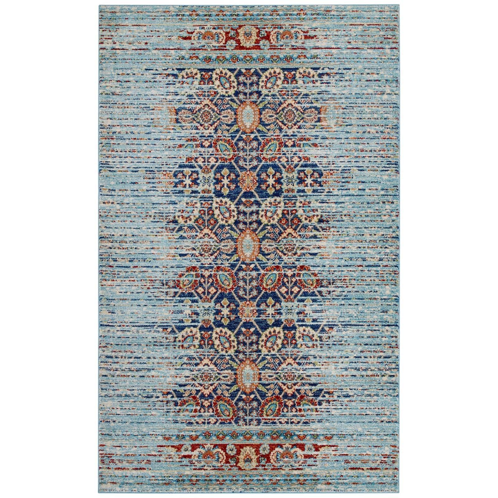 Modway Naria Distressed Persian Medallion Area Rug FredCo