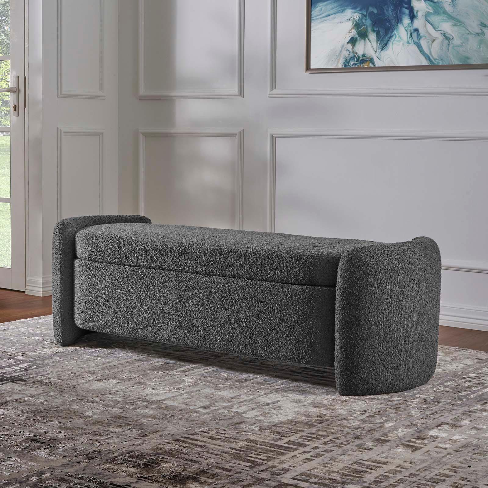 Modway Nebula Boucle Upholstered Bench FredCo