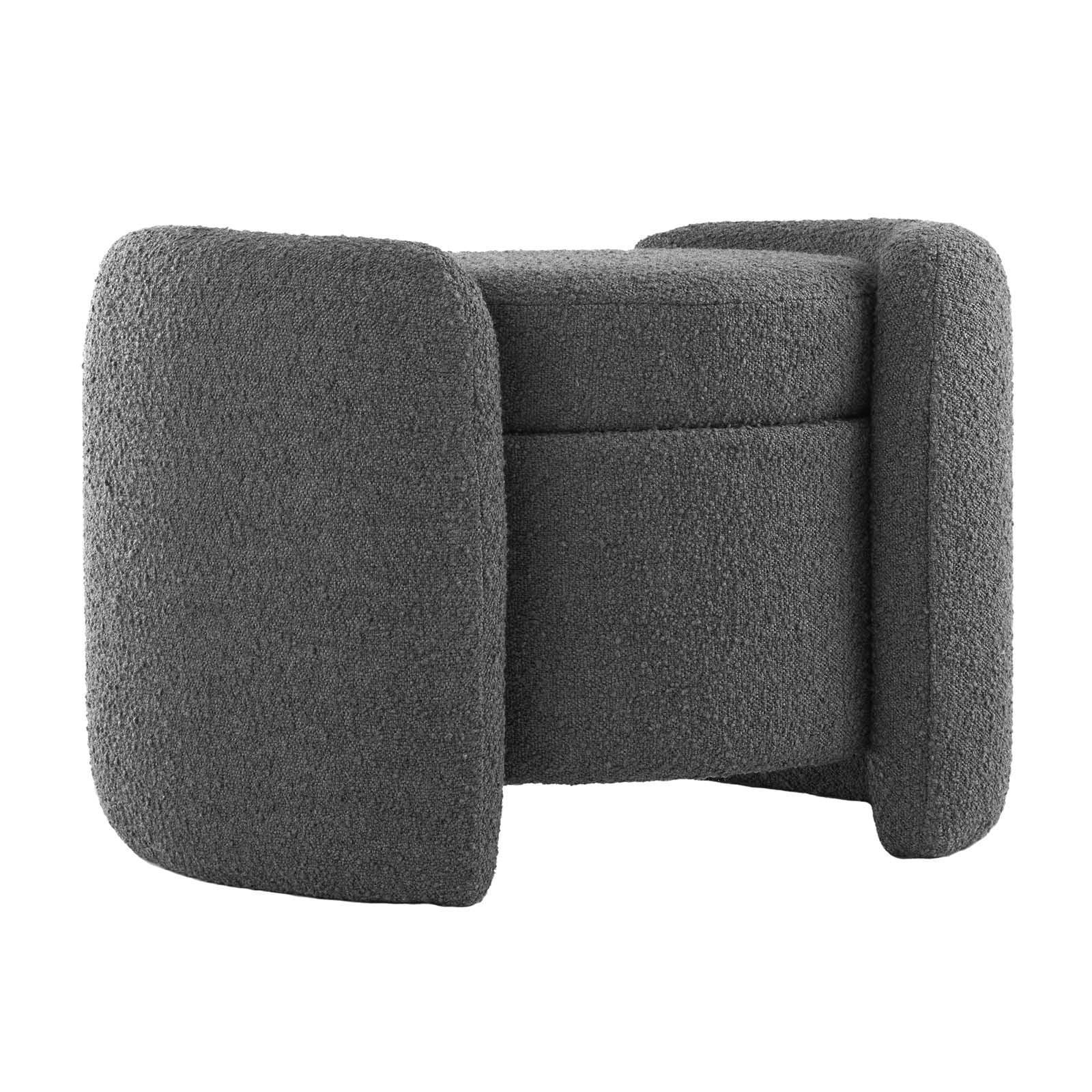 Modway Nebula Boucle Upholstered Ottoman FredCo
