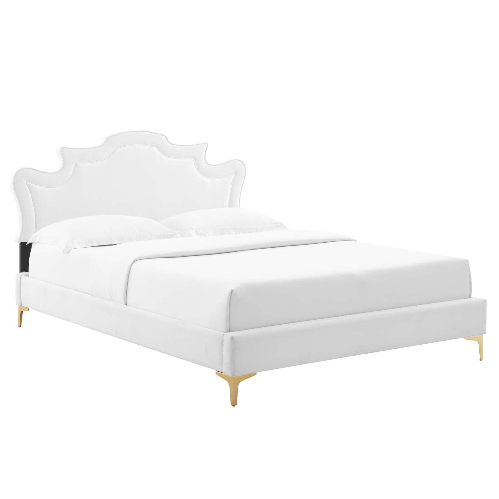 Modway Neena Performance Velvet King Bed FredCo