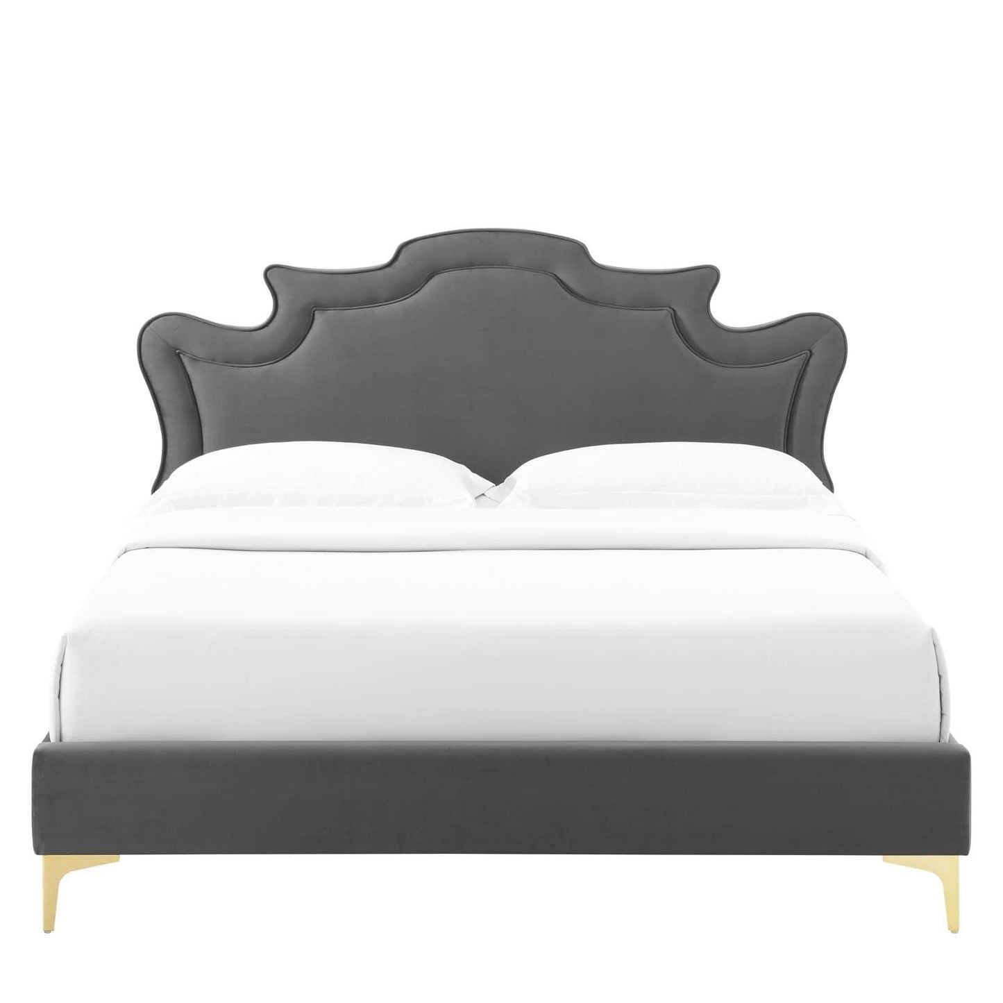 Modway Neena Performance Velvet Queen Bed FredCo
